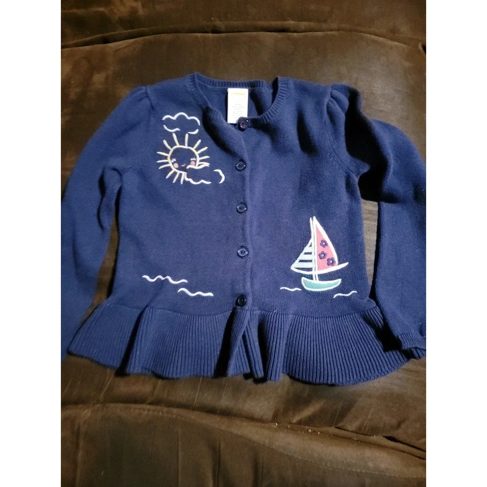 Gymboree shore to love sunshine sailboat spring sweater‎ size 5t